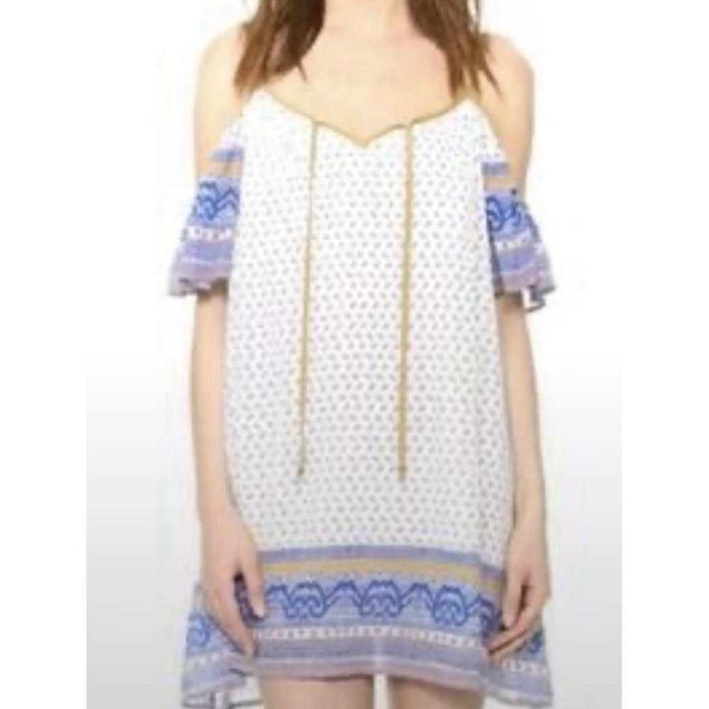 Free People Boho Cold Shoulder Tunic Dress Sz M